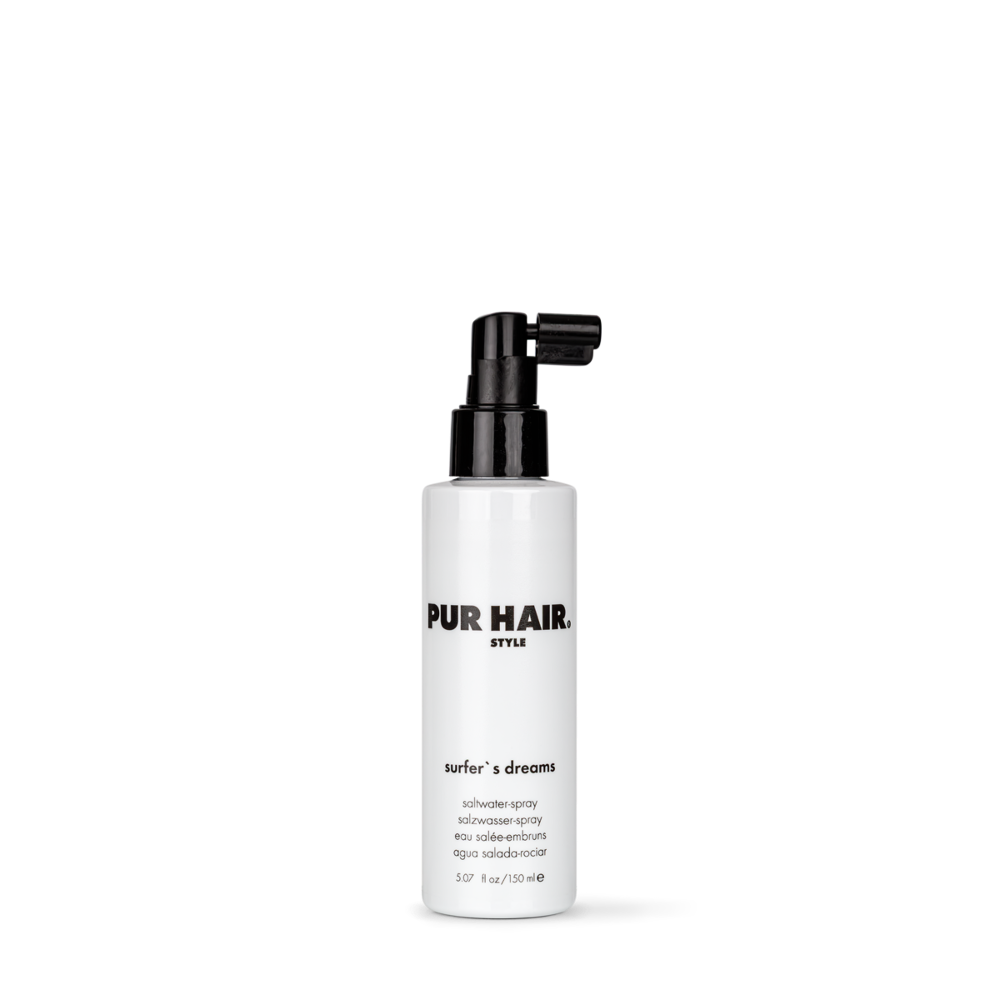 PUR HAIR Style Surfer’s Dreams Salzspray in weißer Flasche mit schwarzem Sprühkopf, 150 ml