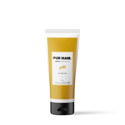 PUR HAIR Colour Refreshing Mask gold – Farbauffrischende Haarmaske in goldener 200 ml Tube mit schwarzem Klappverschluss