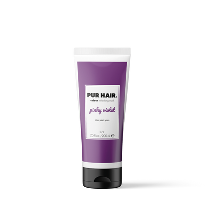 PUR HAIR Colour Refreshing Mask Pinky Violet – Farbauffrischende Haarmaske in violetter 200 ml Tube mit schwarzem Klappverschluss