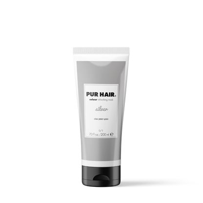 PUR HAIR Colour Refreshing Mask Silver – Farbauffrischende Haarmaske in silber 200 ml Tube mit schwarzem Klappverschluss